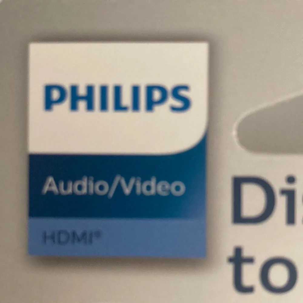 Philips 6 Feet (1.8m) Display Port to HDMI Cable Black